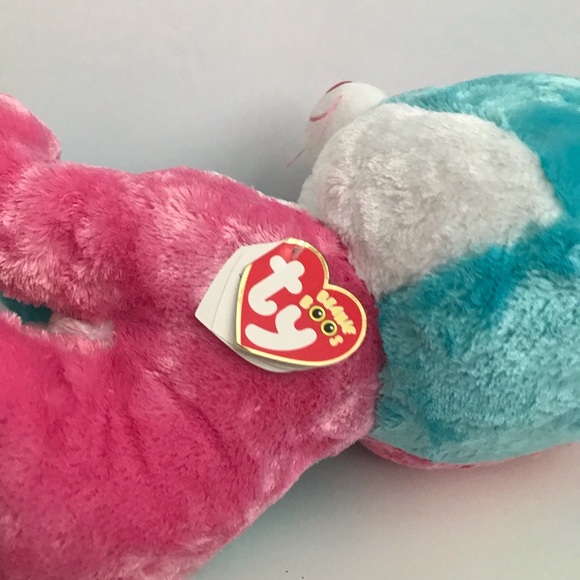 TY Beanie Boos Fiona Large Pink Blue Cat Plush 18” Retired - Picture 2 of 8